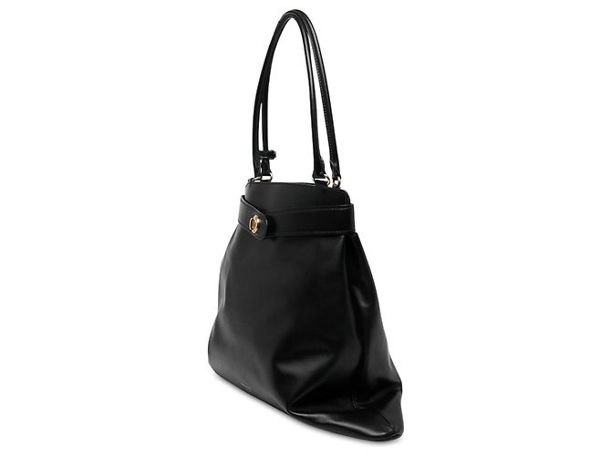 Prada Etude Softy Schultertasche aus schwarzem Kalbsleder - Ansicht 2