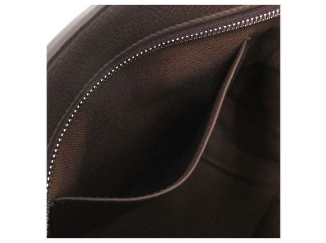 Salvatore Ferragamo Ferragamo Soft Pouch aus braunem Leder Dunkelbraun - Ansicht 5