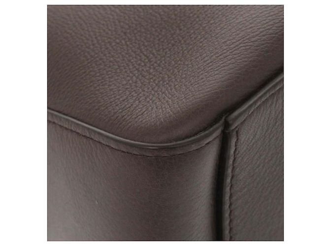 Salvatore Ferragamo Ferragamo Soft Pouch aus braunem Leder Dunkelbraun - Ansicht 9