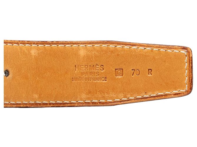 Cintura reversibile Hermès Constance H in pelle Box Calf e Courchevel nera Nero - vista 4