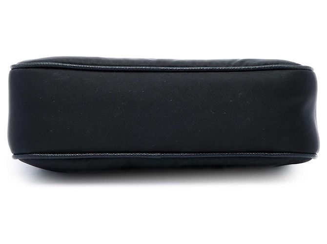 Borsa Satchel Prada Re Edition 2005 in Tessuto con Rifiniture in Saffiano Nero Mini - vista 3