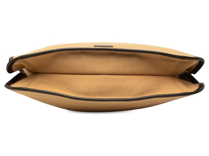 Bolso de hombro Gucci de lona beige con banda Web - vista 3