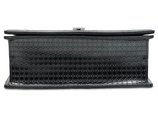 Dior Black Medium Patent Microcannage Diorama Flap Nero - vista 3