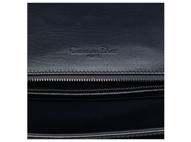 Dior Black Medium Patent Microcannage Diorama Flap Nero - vista 5