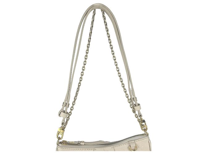 Louis Vuitton White Monogram Empreinte Easy Pouch On Strap Eggshell - view 11