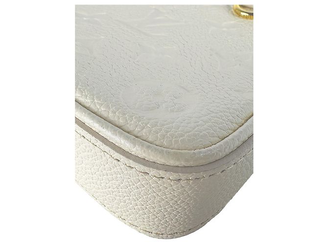 Louis Vuitton White Monogram Empreinte Easy Pouch On Strap Eggshell - view 6