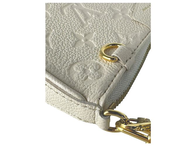 Louis Vuitton White Monogram Empreinte Easy Pouch On Strap Eggshell - view 8