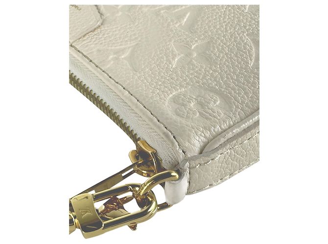Louis Vuitton White Monogram Empreinte Easy Pouch On Strap Eggshell - view 9