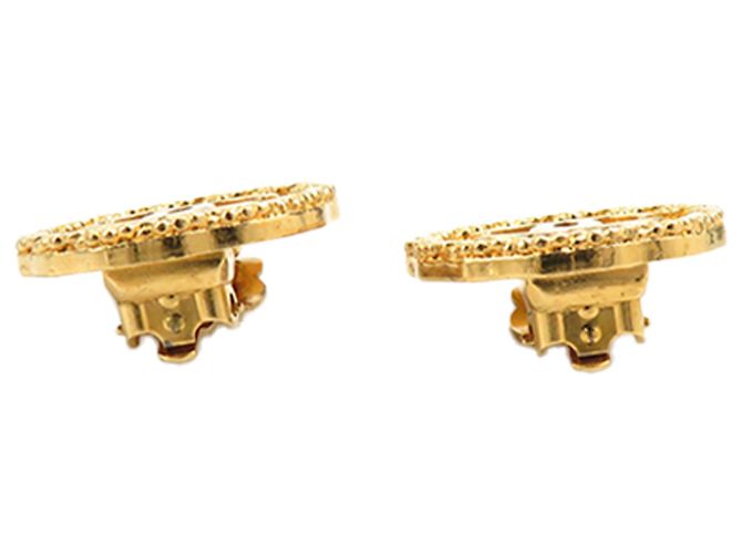 Orecchini a clip rotondi Sunburst Chanel Gold CC placcati in oro D'oro - vista 3