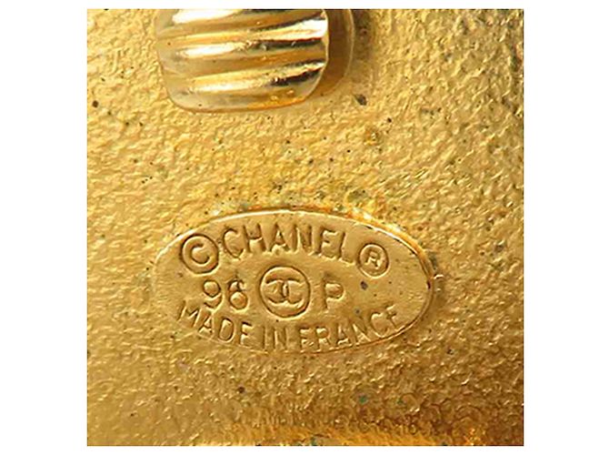 Orecchini a clip rotondi Sunburst Chanel Gold CC placcati in oro D'oro - vista 5