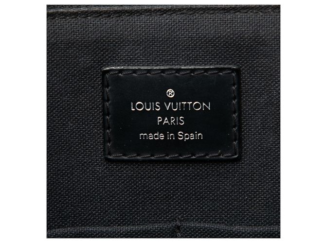 Louis Vuitton Black Damier Graphite Porte Documents Jour Nero - vista 5
