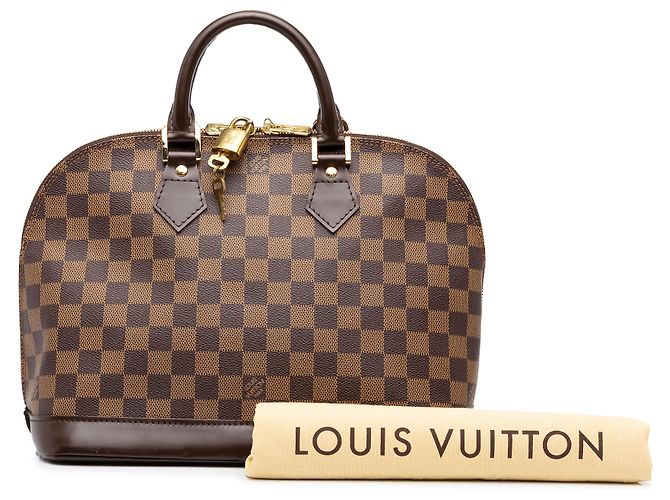 Louis Vuitton Brown Damier Ebene Alma PM Marrone - vista 7