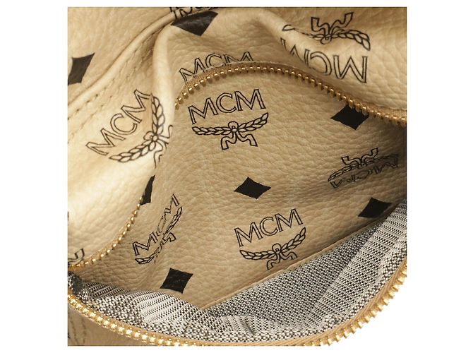 MCM Visetos Stark Mini Backpack Beige - view 10