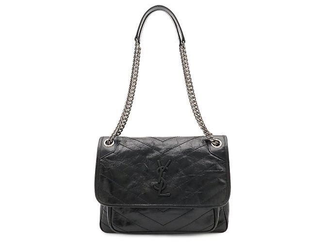 Borsa a tracolla con catena Yves Saint Laurent NIKI Medium Nero - vista 2