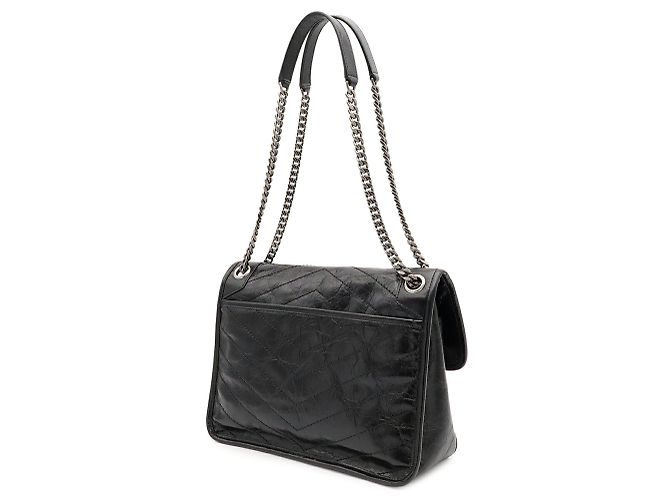 Borsa a tracolla con catena Yves Saint Laurent NIKI Medium Nero - vista 3