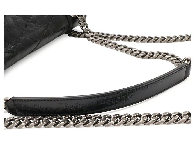 Borsa a tracolla con catena Yves Saint Laurent NIKI Medium Nero - vista 5