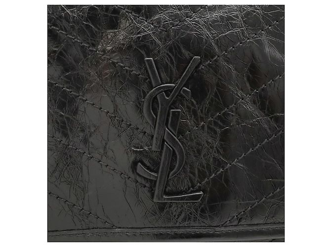 Borsa a tracolla con catena Yves Saint Laurent NIKI Medium Nero - vista 6