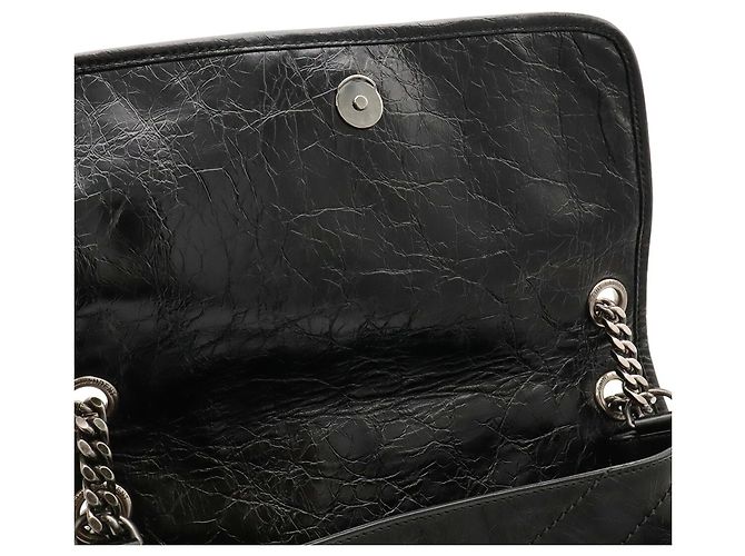 Borsa a tracolla con catena Yves Saint Laurent NIKI Medium Nero - vista 7