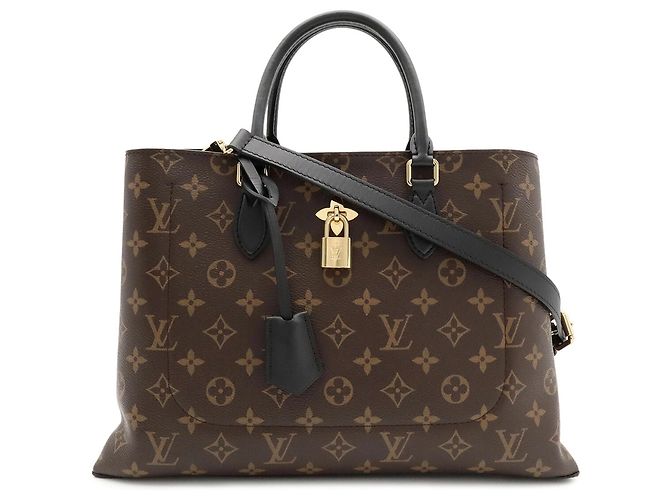 Sac à main cabas Louis Vuitton Monogram Flower Noir Monogramme - vue 2