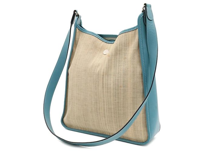 Hermès Borsa a tracolla HERMES Vespa PM Giallo Blu chiaro - vista 3