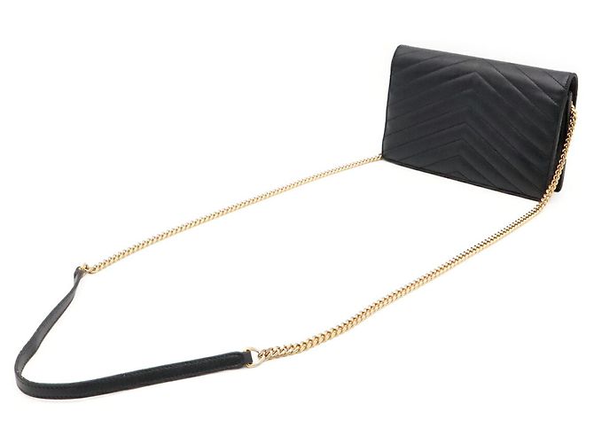 Borsa a tracolla in pelle nera Yves Saint Laurent Nero - vista 3