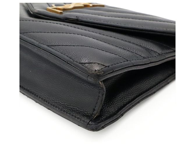 Borsa a tracolla in pelle nera Yves Saint Laurent Nero - vista 4