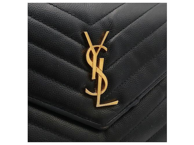 Borsa a tracolla in pelle nera Yves Saint Laurent Nero - vista 6