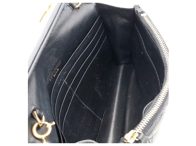 Borsa a tracolla in pelle nera Yves Saint Laurent Nero - vista 7