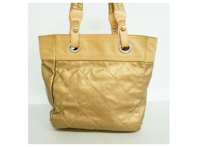 Chanel Tote Bag aus beigem Canvas - Ansicht 11