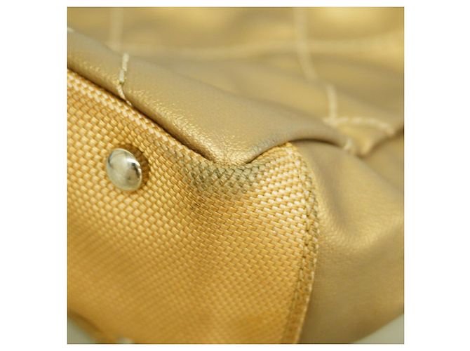Chanel Tote Bag aus beigem Canvas - Ansicht 9