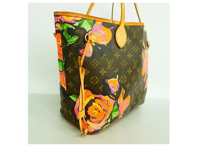 Borsa Tote Louis Vuitton Neverfull MM Monogram Rose Marrone - vista 2