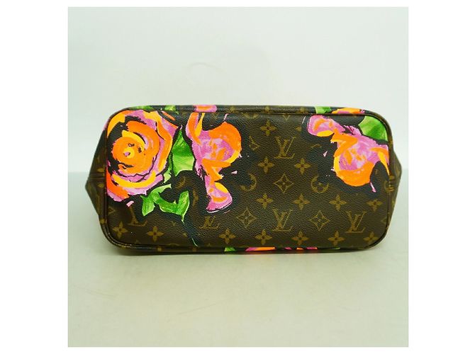 Borsa Tote Louis Vuitton Neverfull MM Monogram Rose Marrone - vista 3