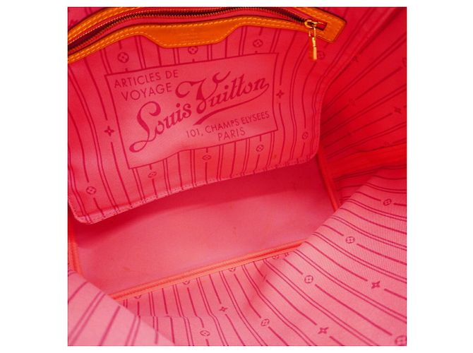 Borsa Tote Louis Vuitton Neverfull MM Monogram Rose Marrone - vista 4