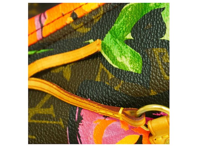 Borsa Tote Louis Vuitton Neverfull MM Monogram Rose Marrone - vista 6