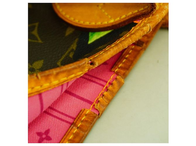 Borsa Tote Louis Vuitton Neverfull MM Monogram Rose Marrone - vista 8