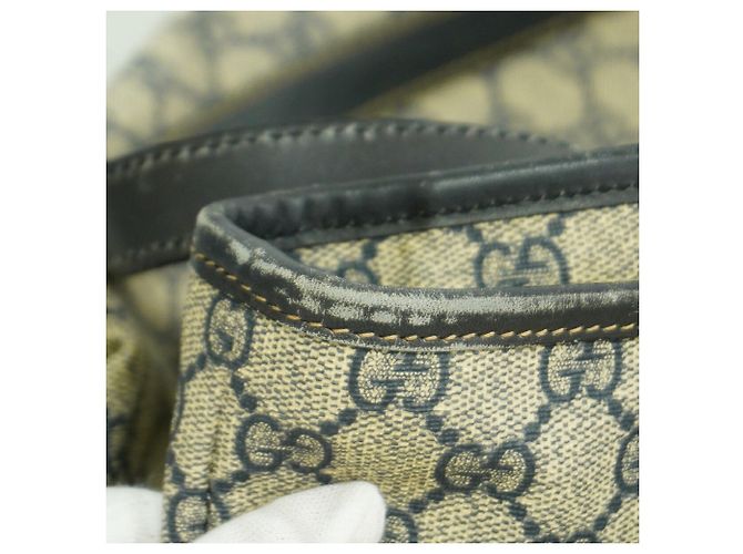 Gucci Tote Bag aus GG Canvas in Navy Marineblau - Ansicht 7