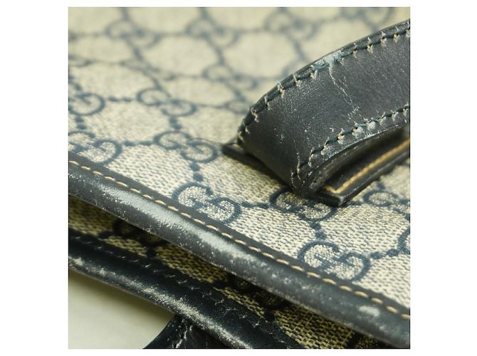 Gucci Tote Bag aus GG Canvas in Navy Marineblau - Ansicht 8
