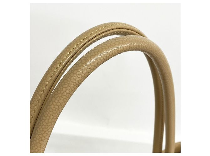 Borsa Tote Chanel in vitello grana Beige - vista 11