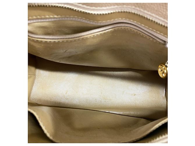 Borsa Tote Chanel in vitello grana Beige - vista 4