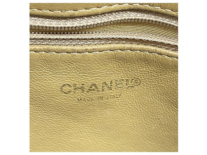 Borsa Tote Chanel in vitello grana Beige - vista 5