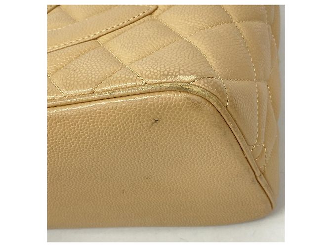 Borsa Tote Chanel in vitello grana Beige - vista 6