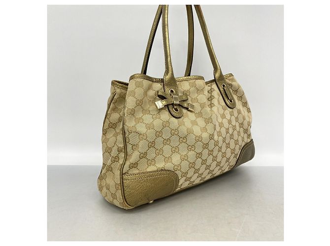 Gucci Shopper-Bag aus beigem Canvas - vue 2