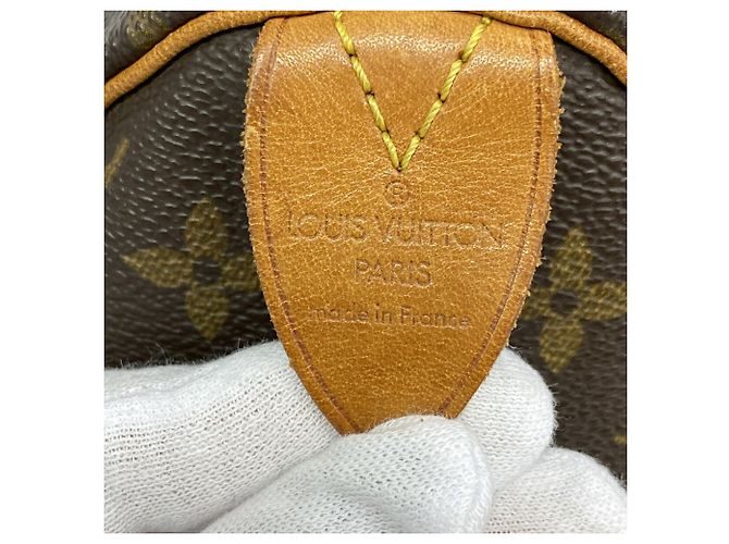 Borsa Louis Vuitton Monogram Speedy 35 Marrone - vista 5