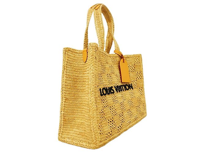 Louis Vuitton Damier Raffia Summer Shopper Tote Beige - view 2