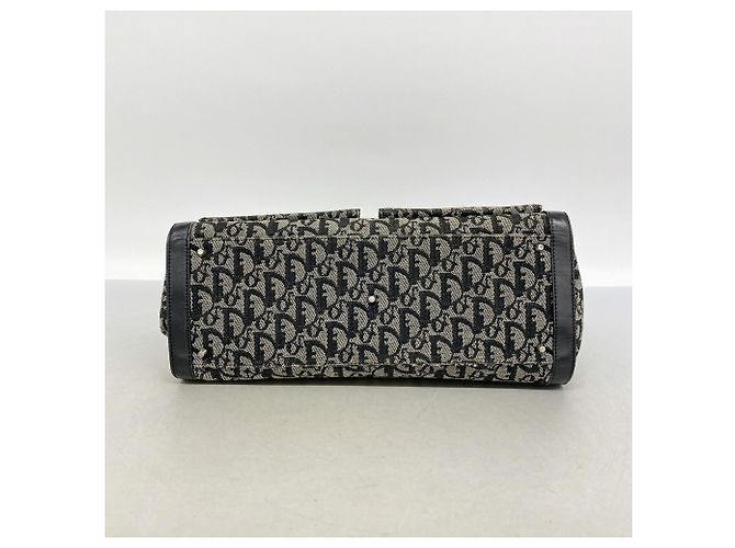 Sac cabas Christian Dior Trotter Canvas Noir Beige - vue 3
