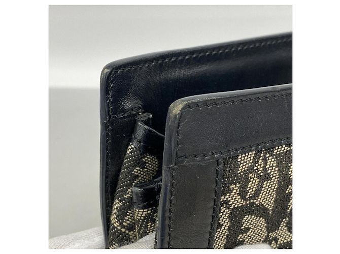 Sac cabas Christian Dior Trotter Canvas Noir Beige - vue 6