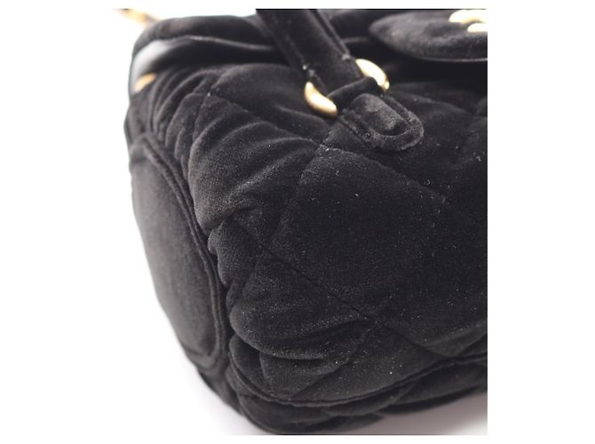 Borsa a mano Chanel Matelasse da donna in tessuto nero - vista 7