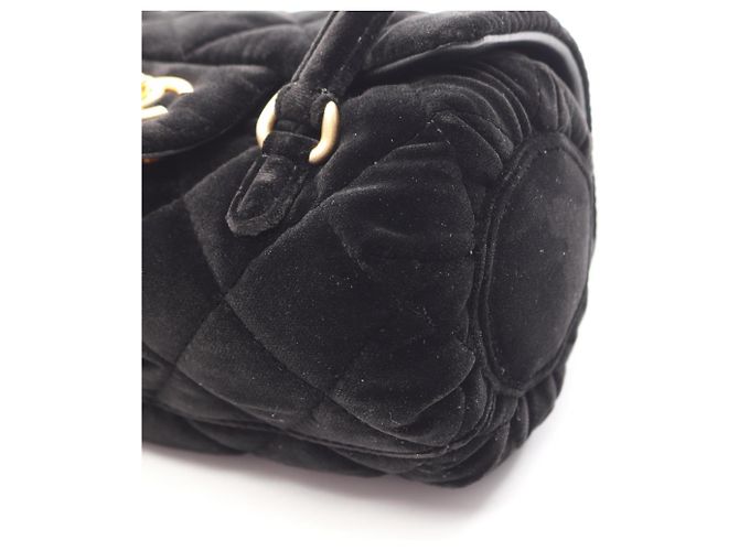 Borsa a mano Chanel Matelasse da donna in tessuto nero - vista 8