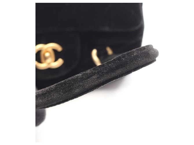 Borsa a mano Chanel Matelasse da donna in tessuto nero - vista 9