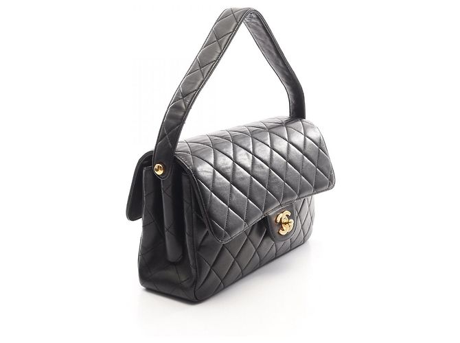 Timeless Borsa Chanel Matelassé Double-Faced Nero - vista 2